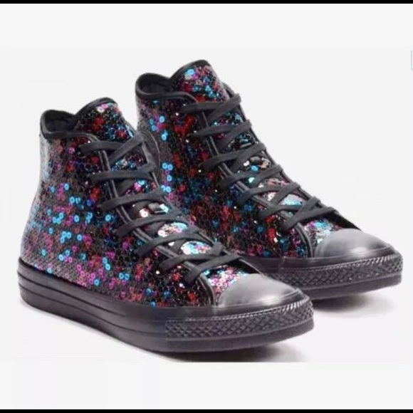 Converse Shoes - Final Sale 🎉 Taylor All Star Sequins High Top 7